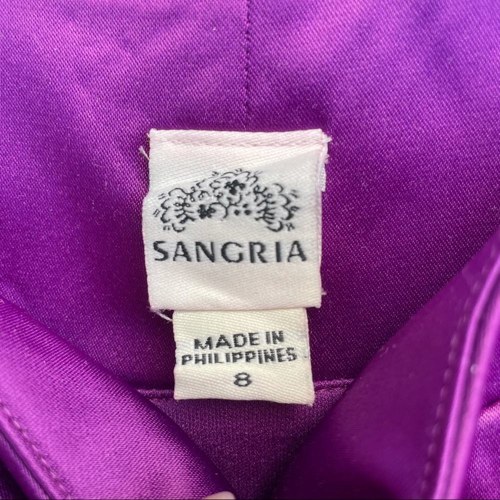 Sangria Purple Cocktail Formal Elegant Bodycon Dress - Picture 5 of 6